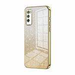 For Huawei Enjoy 20 Pro / Enjoy Z 5G Gradient Glitter Powder Electroplated Phone Case(Gold)