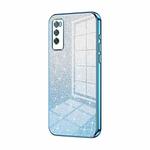 For Huawei Enjoy 20 Pro / Enjoy Z 5G Gradient Glitter Powder Electroplated Phone Case(Blue)