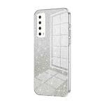 For Huawei Enjoy 20 SE / Y7a Gradient Glitter Powder Electroplated Phone Case(Transparent)