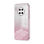 For Huawei Mate 30 Pro Gradient Glitter Powder Electroplated Phone Case(Pink)