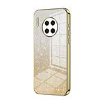 For Huawei Mate 30 Pro Gradient Glitter Powder Electroplated Phone Case(Gold)