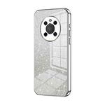 For Huawei Mate 40 Gradient Glitter Powder Electroplated Phone Case(Silver)