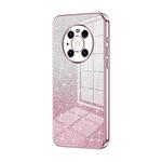 For Huawei Mate 40 Pro Gradient Glitter Powder Electroplated Phone Case(Pink)