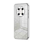 For Huawei Mate 40 Pro Gradient Glitter Powder Electroplated Phone Case(Silver)