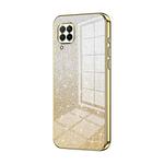 For Huawei nova 6 SE / P40 lite 4G Gradient Glitter Powder Electroplated Phone Case(Gold)