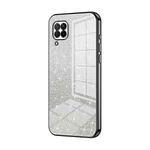For Huawei nova 6 SE / P40 lite 4G Gradient Glitter Powder Electroplated Phone Case(Black)