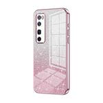 For Huawei nova 7 Pro Gradient Glitter Powder Electroplated Phone Case(Pink)