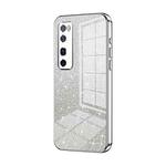 For Huawei nova 7 Pro Gradient Glitter Powder Electroplated Phone Case(Silver)