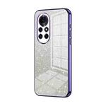 For Huawei nova 8 Pro Gradient Glitter Powder Electroplated Phone Case(Purple)