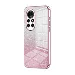 For Huawei nova 8 Pro Gradient Glitter Powder Electroplated Phone Case(Pink)