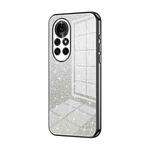 For Huawei nova 8 Pro Gradient Glitter Powder Electroplated Phone Case(Black)