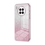 For Huawei nova 8i / Honor 50 Lite Gradient Glitter Powder Electroplated Phone Case(Pink)