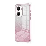 For Huawei nova 10 SE Gradient Glitter Powder Electroplated Phone Case(Pink)