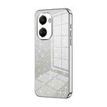 For Huawei nova 10 SE Gradient Glitter Powder Electroplated Phone Case(Silver)