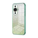 For Huawei nova 11 Gradient Glitter Powder Electroplated Phone Case(Green)