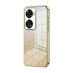 For Huawei nova 11 SE Gradient Glitter Powder Electroplated Phone Case(Gold)