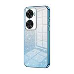 For Huawei nova 11 SE Gradient Glitter Powder Electroplated Phone Case(Blue)