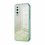 For Huawei P30 Gradient Glitter Powder Electroplated Phone Case(Green)