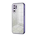For Huawei P30 Pro Gradient Glitter Powder Electroplated Phone Case(Purple)
