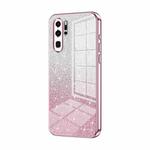 For Huawei P30 Pro Gradient Glitter Powder Electroplated Phone Case(Pink)