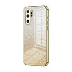 For Huawei P30 Pro Gradient Glitter Powder Electroplated Phone Case(Gold)