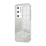 For Huawei P40 Pro+ Gradient Glitter Powder Electroplated Phone Case(Transparent)