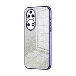 For Huawei P50 Gradient Glitter Powder Electroplated Phone Case(Purple)