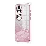 For Huawei P50 Pro Gradient Glitter Powder Electroplated Phone Case(Pink)
