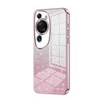 For Huawei P60 Art Gradient Glitter Powder Electroplated Phone Case(Pink)