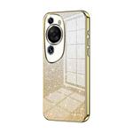 For Huawei P60 Art Gradient Glitter Powder Electroplated Phone Case(Gold)