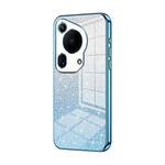 For Huawei Pura 70 Ultra Gradient Glitter Powder Electroplated Phone Case(Blue)