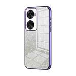 For Huawei nova 12 SE Gradient Glitter Powder Electroplated Phone Case(Purple)