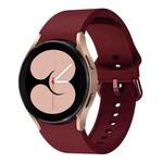 For Samsung Galaxy Watch 6 / 6 Classic Colorful Buckle Silicone Sport Watch Band(Wine Red)