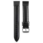 For Garmin Fenix 7 22mm Plain Weave Genuine Leather Watch Band(Black)