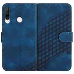 For Huawei P30 lite/nova 4e YX0060 Elephant Head Embossed Phone Leather Case with Lanyard(Royal Blue)