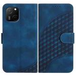 For Huawei Maimang A20 YX0060 Elephant Head Embossed Phone Leather Case with Lanyard(Royal Blue)