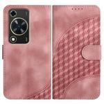 For Huawei Enjoy 70 YX0060 Elephant Head Embossed Phone Leather Case with Lanyard(Pink)