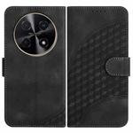 For Huawei nova 12i Elephant Head Embossed Phone Leather Case with Lanyard(Black)