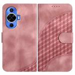 For Huawei nova 12s Elephant Head Embossed Phone Leather Case with Lanyard(Pink)