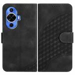 For Huawei nova 12s Elephant Head Embossed Phone Leather Case with Lanyard(Black)