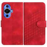 For Huawei nova 12s Elephant Head Embossed Phone Leather Case with Lanyard(Red)