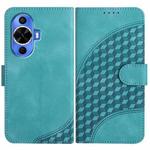 For Huawei nova 12s Elephant Head Embossed Phone Leather Case with Lanyard(Light Blue)