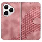 For Huawei Pura 80 5G Elephant Head Embossed Phone Leather Case with Lanyard(Pink)