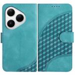 For Huawei Pura 80 5G Elephant Head Embossed Phone Leather Case with Lanyard(Light Blue)