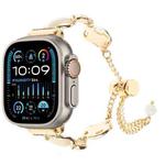 For Apple Watch Ultra 2 49mm Shell Metal Chain Bracelet Watch Band(Gold)