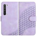 For Sharp Aquos R5G YX0060 Elephant Head Embossed Phone Leather Case with Lanyard(Light Purple)