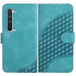 For Sharp Aquos R5G YX0060 Elephant Head Embossed Phone Leather Case with Lanyard(Light Blue)