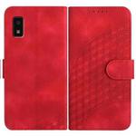 For Sharp Aquos wish YX0060 Elephant Head Embossed Phone Leather Case with Lanyard(Red)