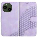 For Sharp Aquos R10 Elephant Head Embossed Phone Leather Case with Lanyard(Light Purple)