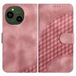 For Sharp Aquos R10 Elephant Head Embossed Phone Leather Case with Lanyard(Pink)
